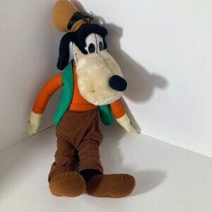 Vintage 1984 Disney Applause Goofy Plush Wallace Berrie & Co Brown Green Orange‎